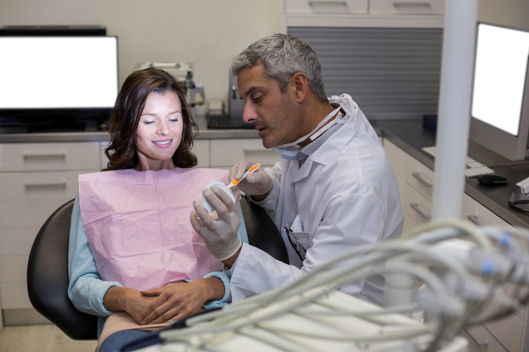 Transparent Smile Consultation with Dentist and Patient Interaction - Download Free Stock Images Pikwizard.com