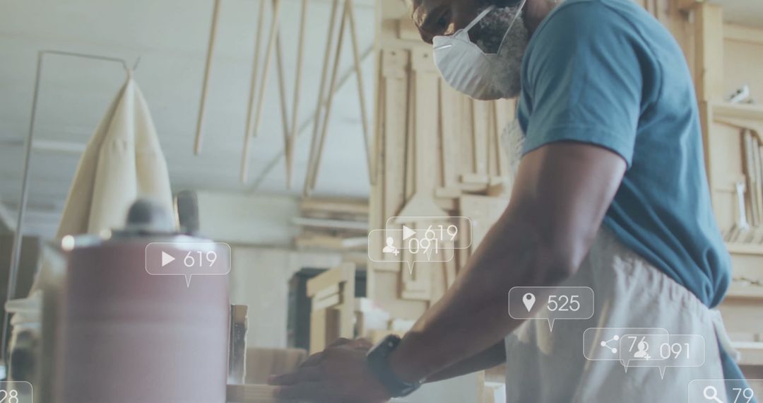 Skilled Artisan with Digital Influence in Modern Workshop