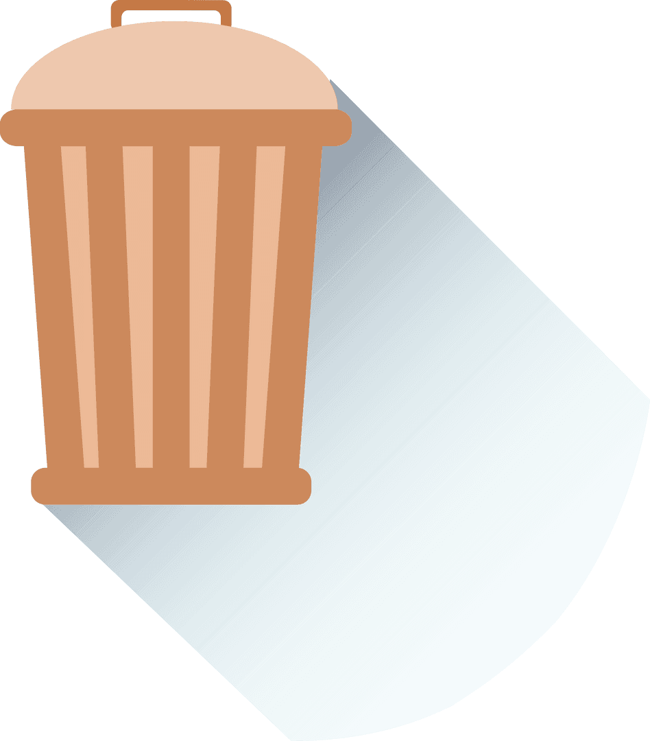 Transparent Garbage Bin Icon with Gradient Shadow - Download Free Stock Images Pikwizard.com