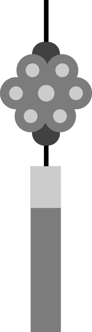 Flat Showerhead with Flower Nozzles on Transparent Background Modern Design