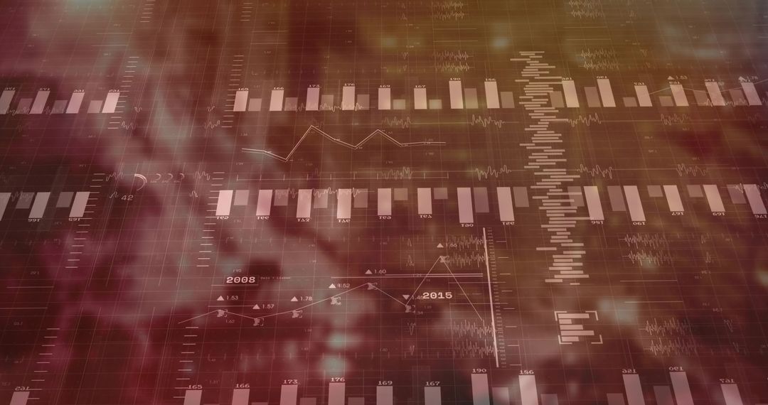 Abstract Digital Interface Displaying Financial Data Visualization