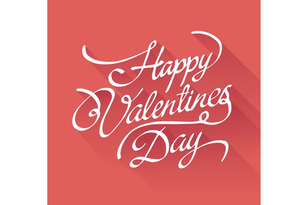 Transparent Valentine's Day Card with Elegant Script