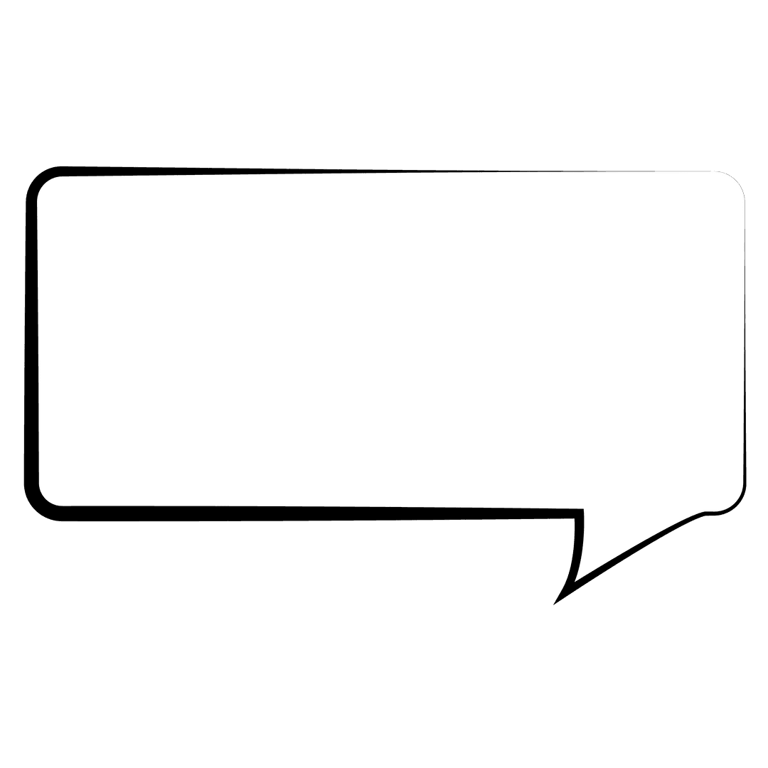 White Speech Bubble Isolated on Transparent Background