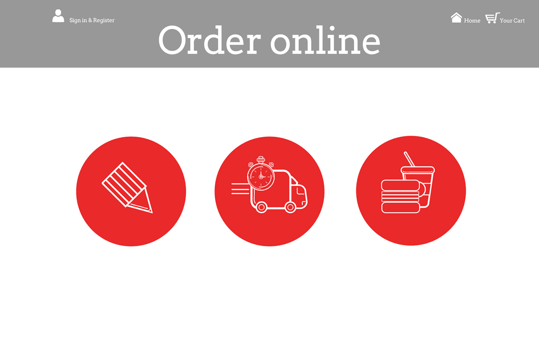 Digital PNG Illustration of Order Online Icons with Transparent Background