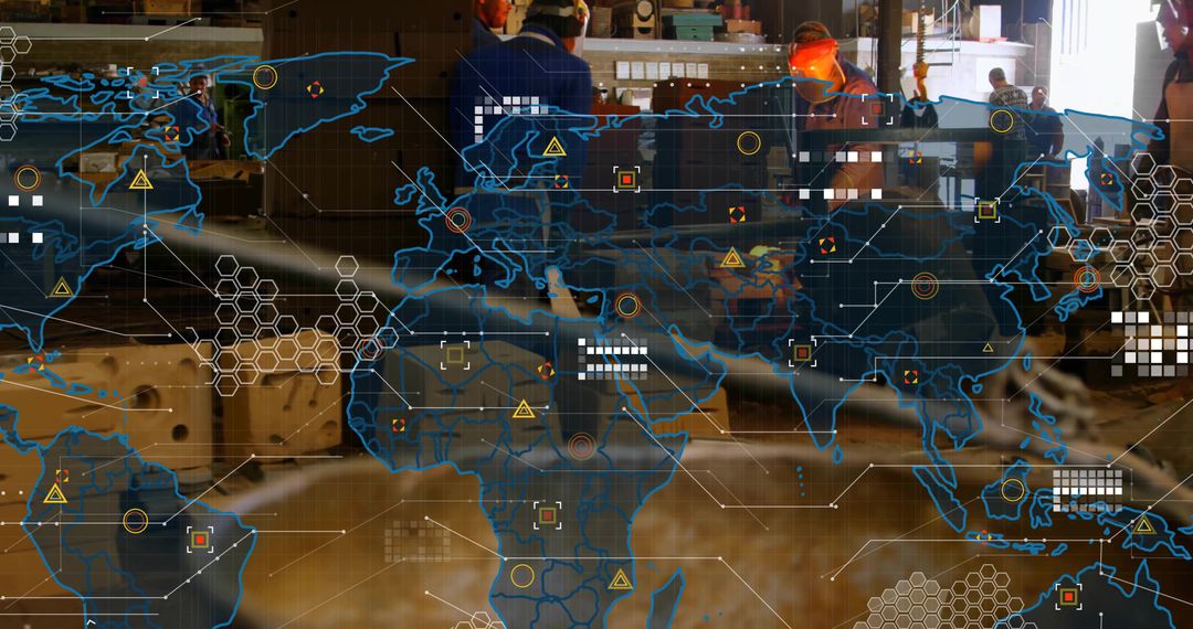 Industrial Technicians Analyzing Digital Interfaces in Modern Factory