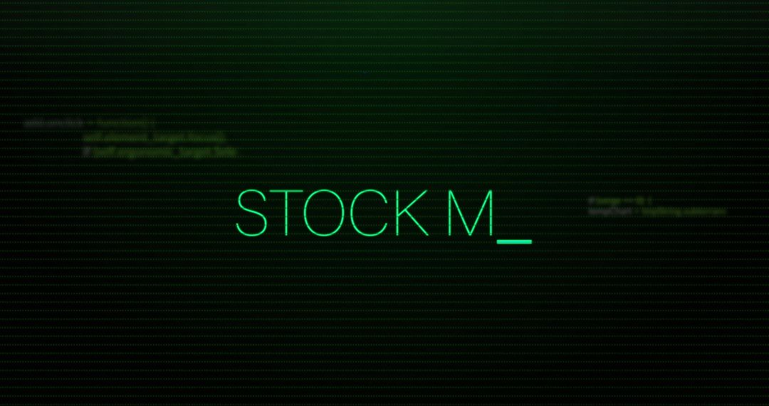 Digital Interface with Stock Market Text and Data Overlay