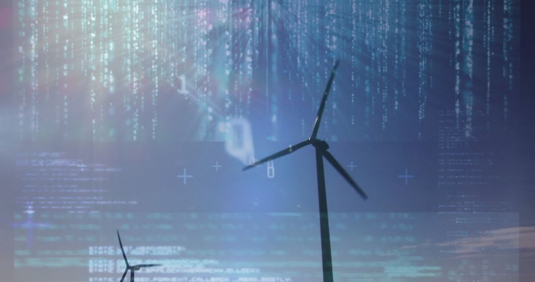 Digital Overlay of Wind Turbines with Financial Data Visualization