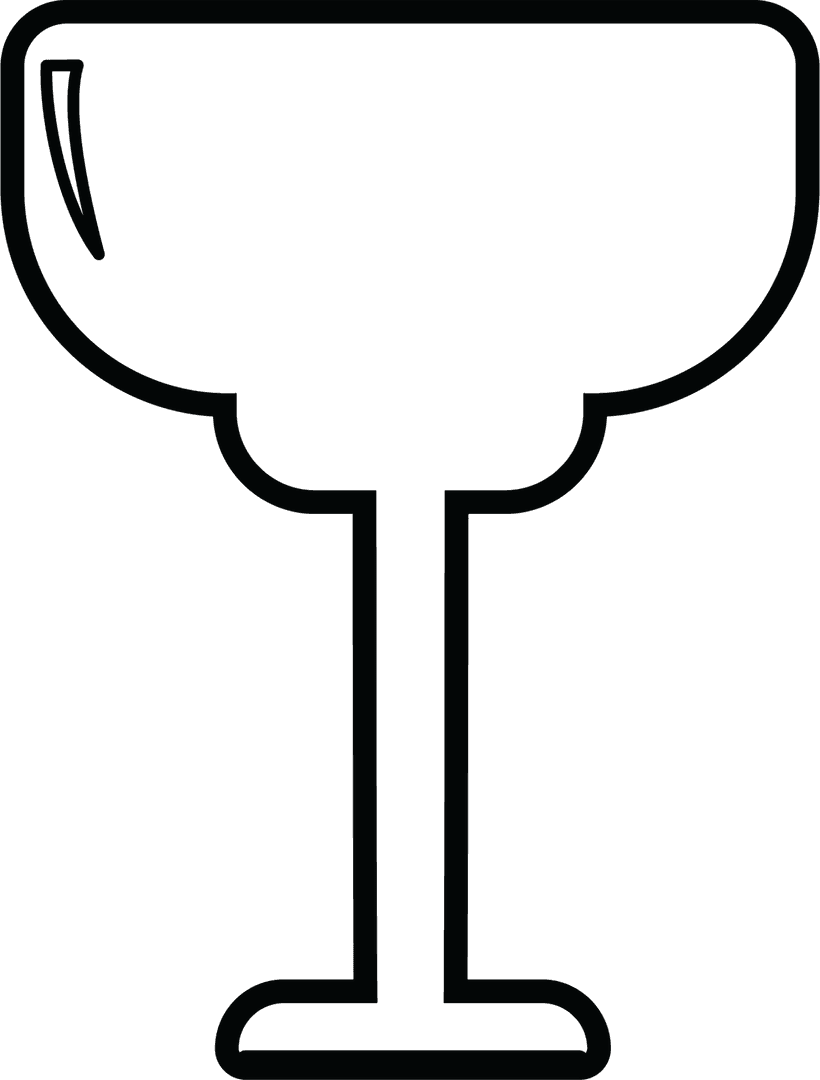 Empty Transparent Glass Placed on Clear Background Vector Illustration