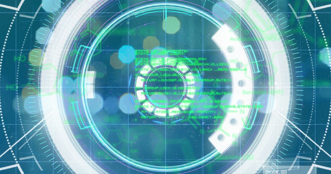 Futuristic Digital Interface with Data Hologram