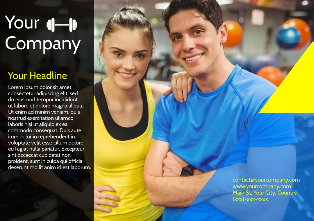 Energetic Couple in Gym Highlighting Teamwork and Fitness