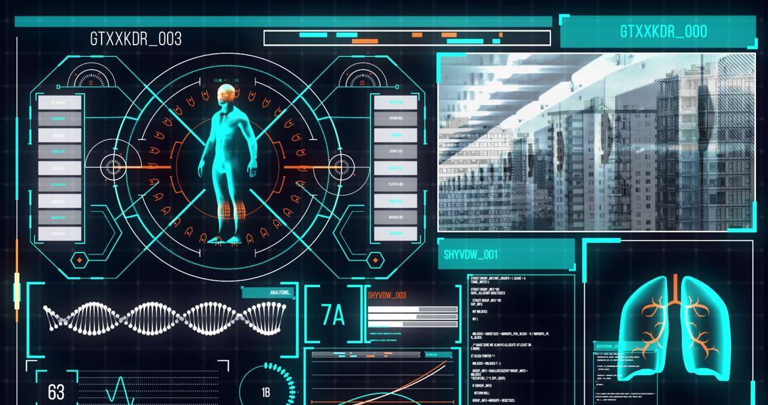 Medical Data Visualization with Tech Overlay