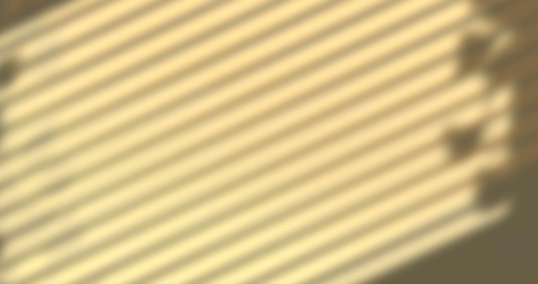 Abstract Window Blinds and Leaf Shadows on Yellow Background