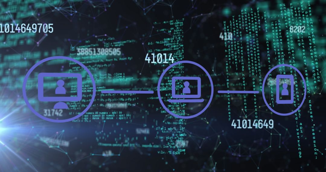 Blockchain Network and Data Technology Visualization