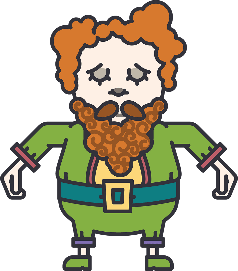 Transparent Vector Illustration of Irish Saint Patrick Character
