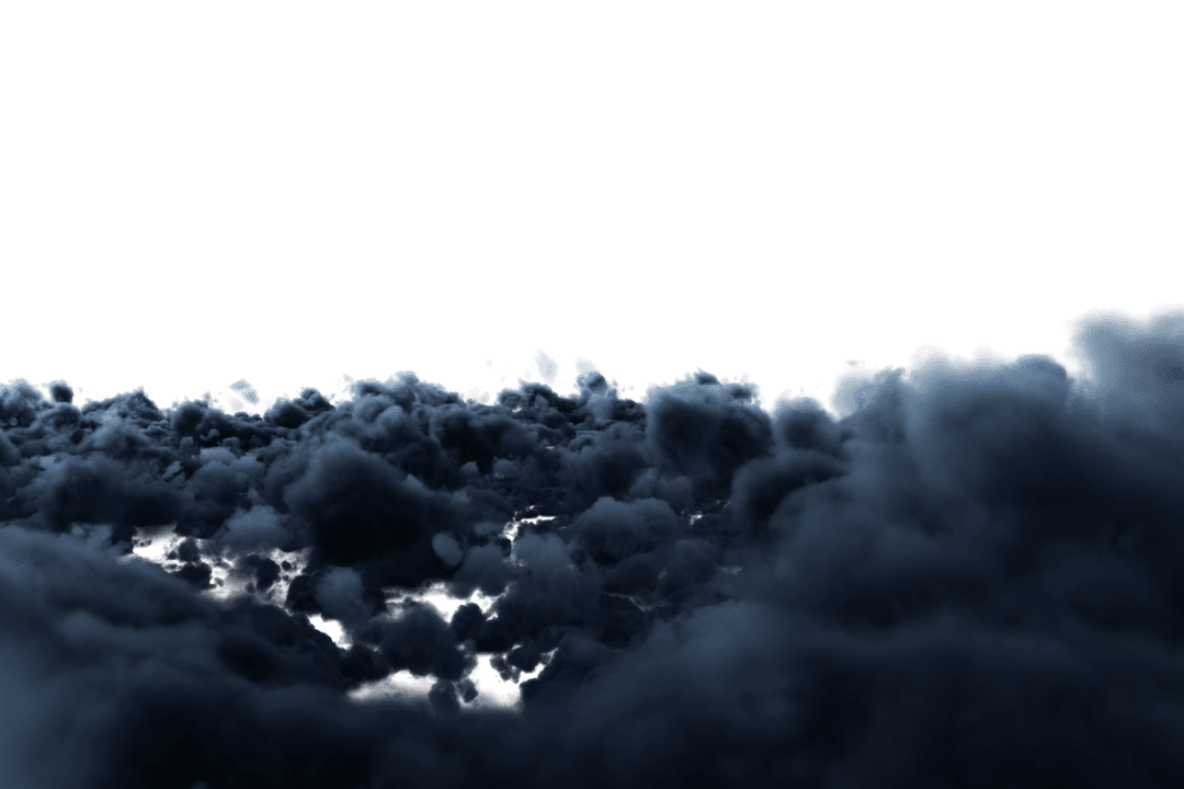 Dark Storm Clouds with Copy Space on Transparent Background