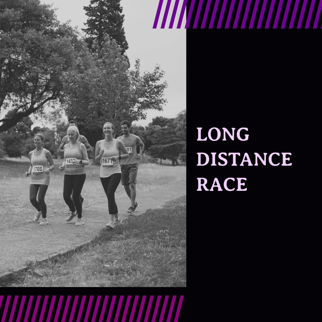 Diverse People Participating in Long Distance Race Outdoors - Download Free Stock Templates Pikwizard.com