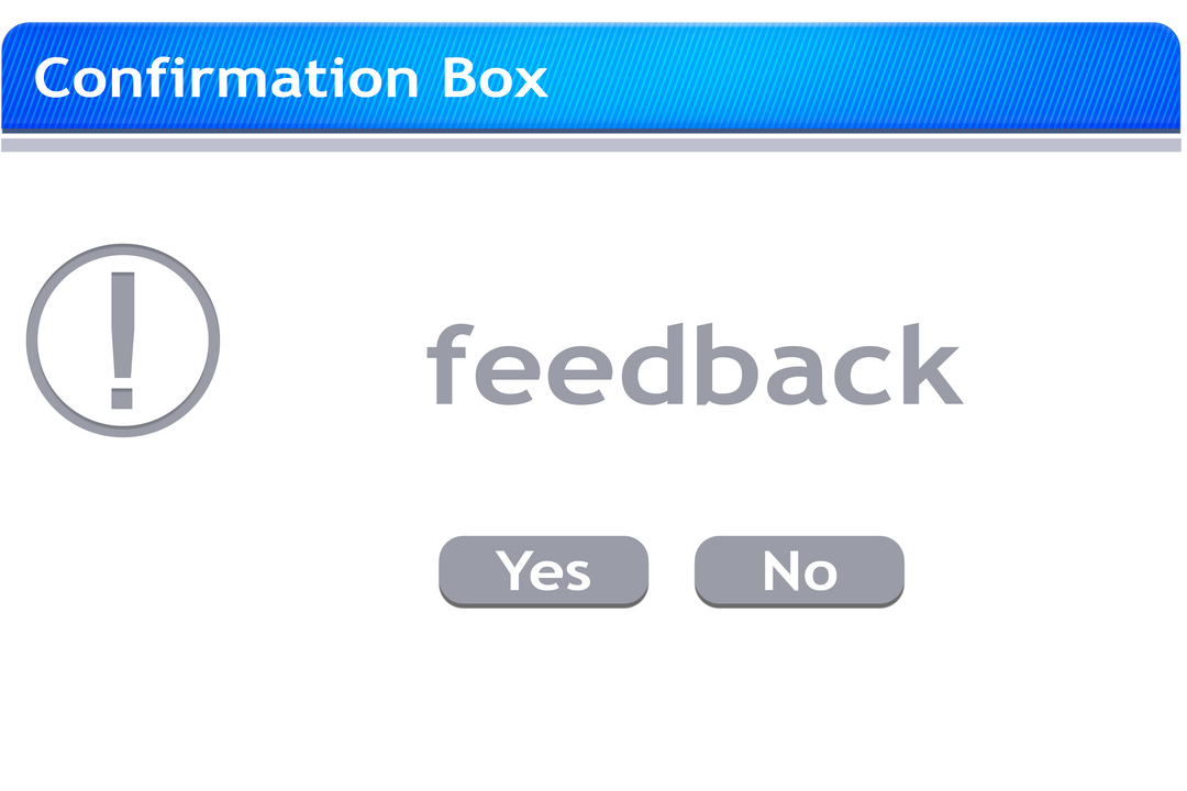 Confirmation Box Interface Requesting Feedback on Transparent Background - Download Free Stock Images Pikwizard.com