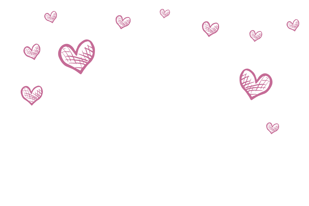 Pink Love Hearts Floating on Transparent Background Vector PNG