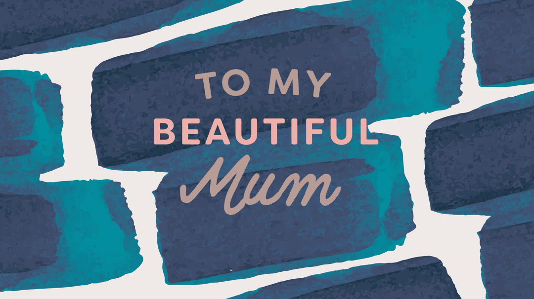 Beautiful mum message design on transparent background