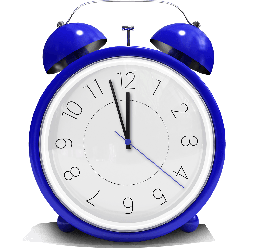 Blue Transparent Alarm Clock Displaying Timeless Design - Download Free Stock Images Pikwizard.com