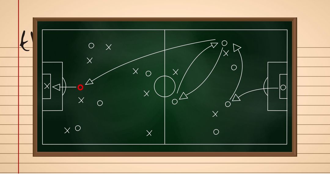 Football Tactics Diagram Chalkboard Game Strategy - Free Images, Stock Photos and Pictures on Pikwizard.com