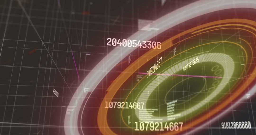 Futuristic Digital Interface with Dynamic Data Visuals