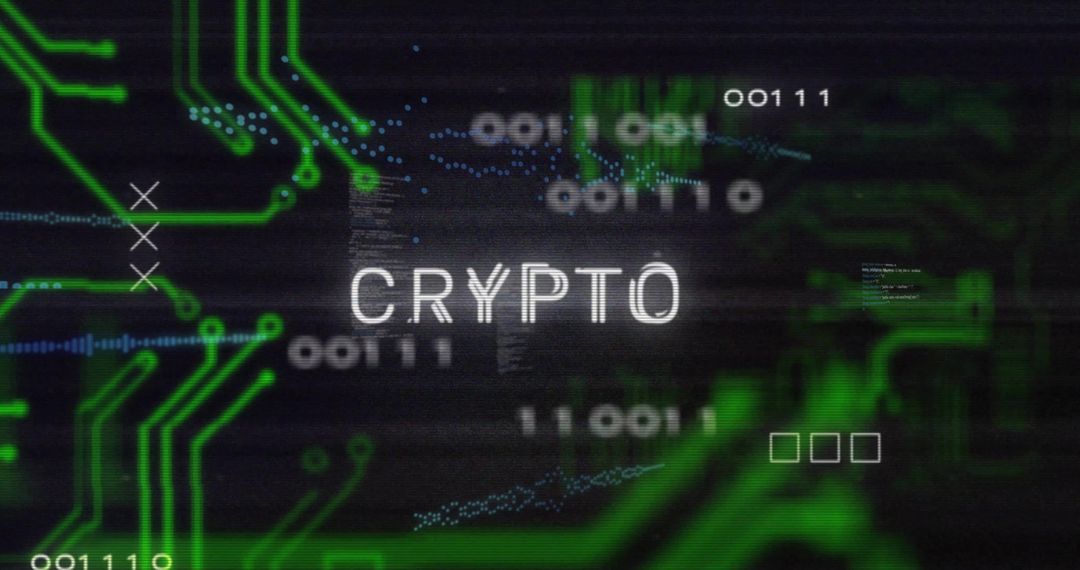 cryptocurrency and digital data processing with circuit lines - Free Images, Stock Photos and Pictures on Pikwizard.com