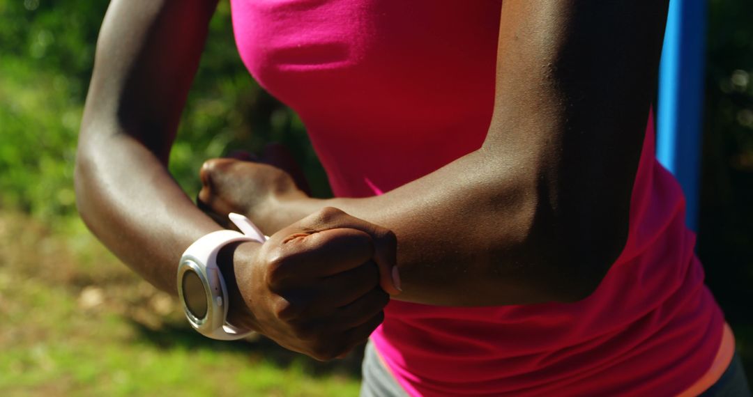 Close-up of Woman Performing Stretching Exercise Outdoors - Free Images, Stock Photos and Pictures on Pikwizard.com