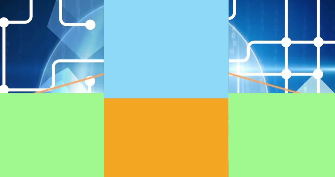 Futuristic Abstract Technology Layout with Circuit Motifs