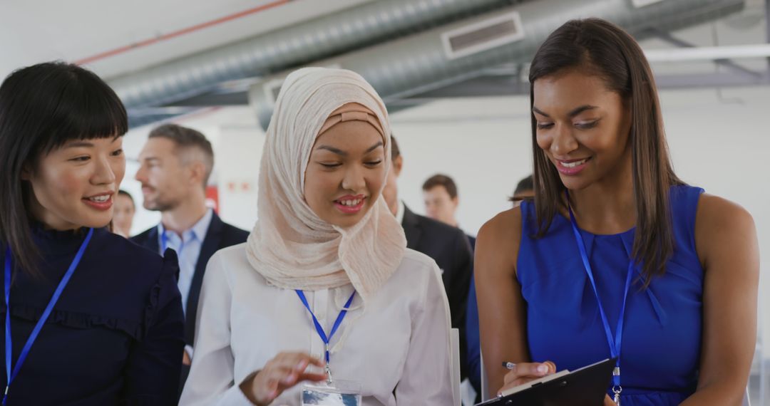 Diverse Professionals Networking at Conference Event