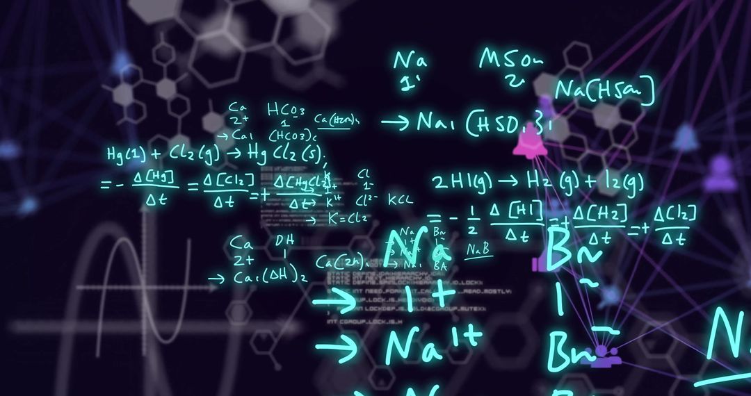 Advanced Scientific Formula Projections on Dark Background