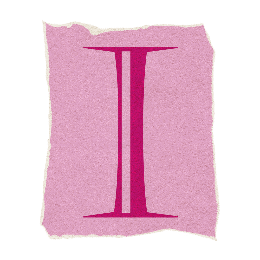 Magenta Stylized Numeral Two on Transparent Background