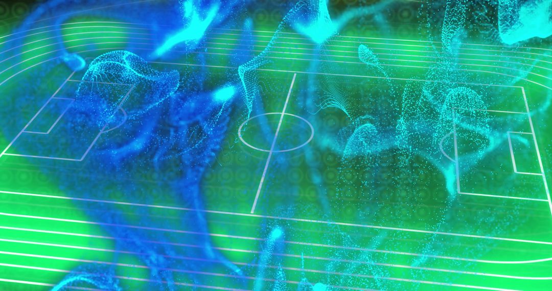 Futuristic Digital Visualization of Soccer Field