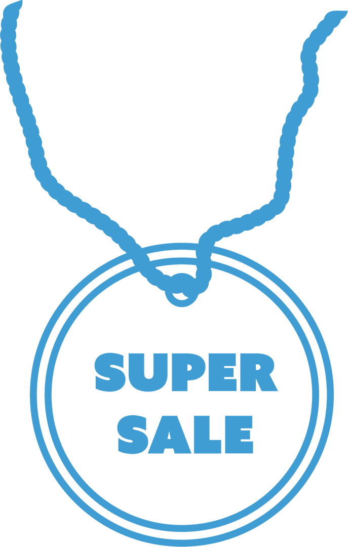 Super Sale Tag with Transparent Background Vector