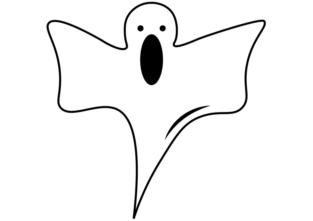 Playful Halloween Ghost Illustration for Spooky Events