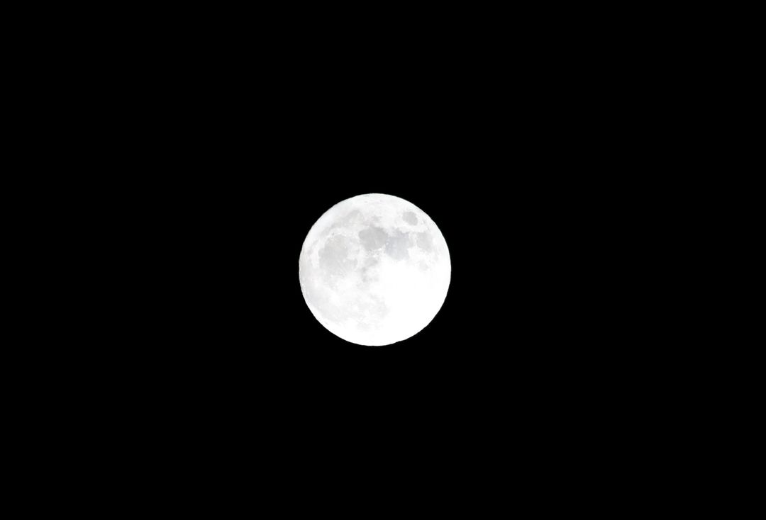 Full Moon on a Clear Night Sky - Free Images, Stock Photos and Pictures on Pikwizard.com