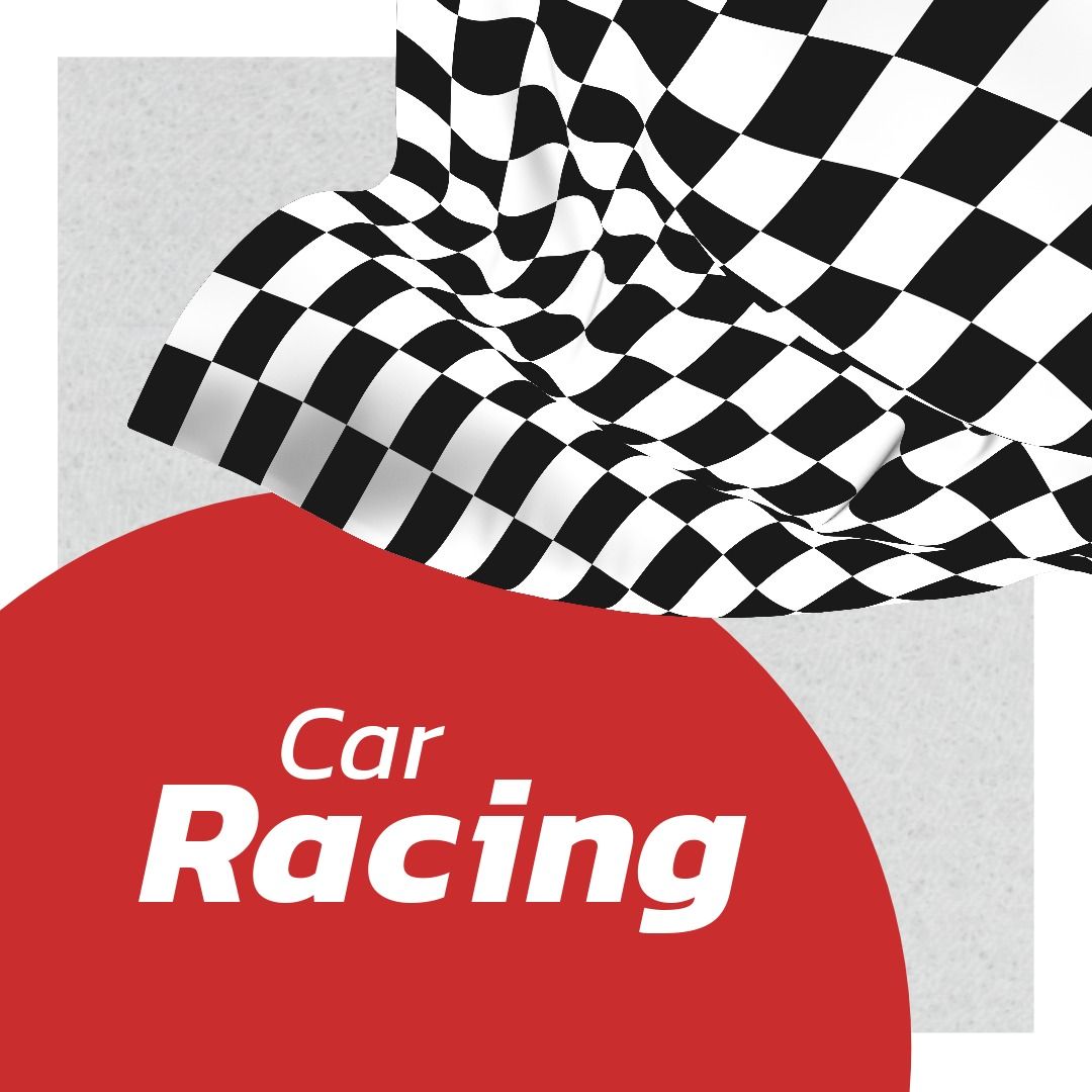 Car Racing Text with Checkered Flag and Copy Space Illustration - Download Free Stock Templates Pikwizard.com