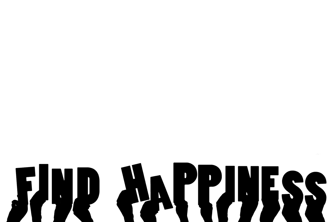 Hands Holding Sleeve Find Happiness Message on Transparent Background