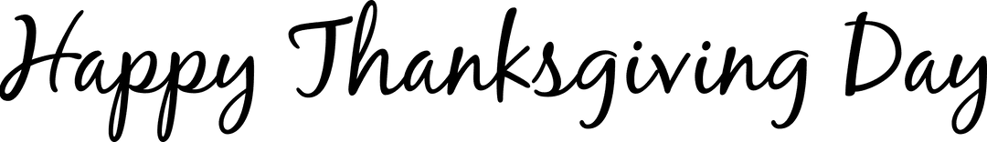 Transparent Happy Thanksgiving Day Text Design