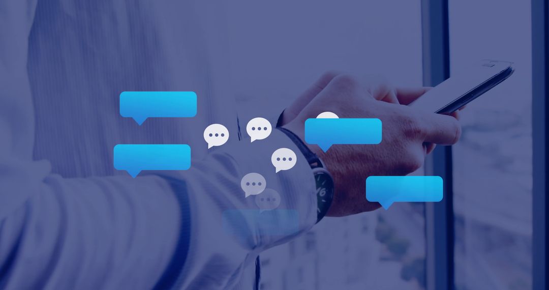 Digital Communication Concept with Businessman and Touchscreen Tablet