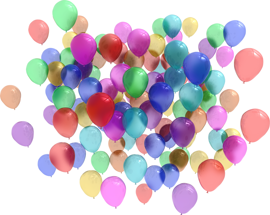 Transparent Colorful Party Balloons Floating Upwards - Download Free Stock Images Pikwizard.com