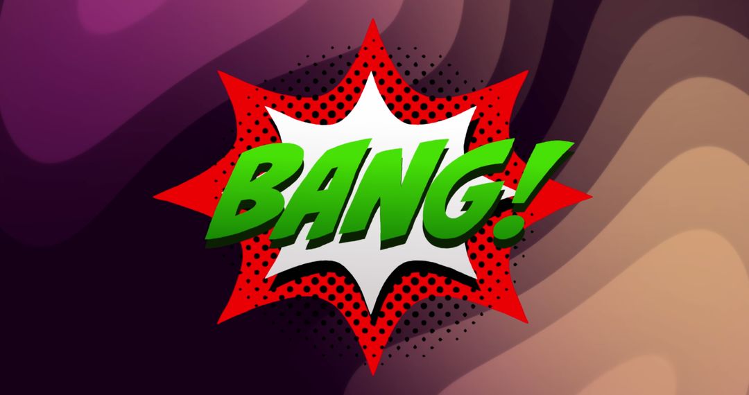 Comic Style Bang Text with Retro Speech Bubble