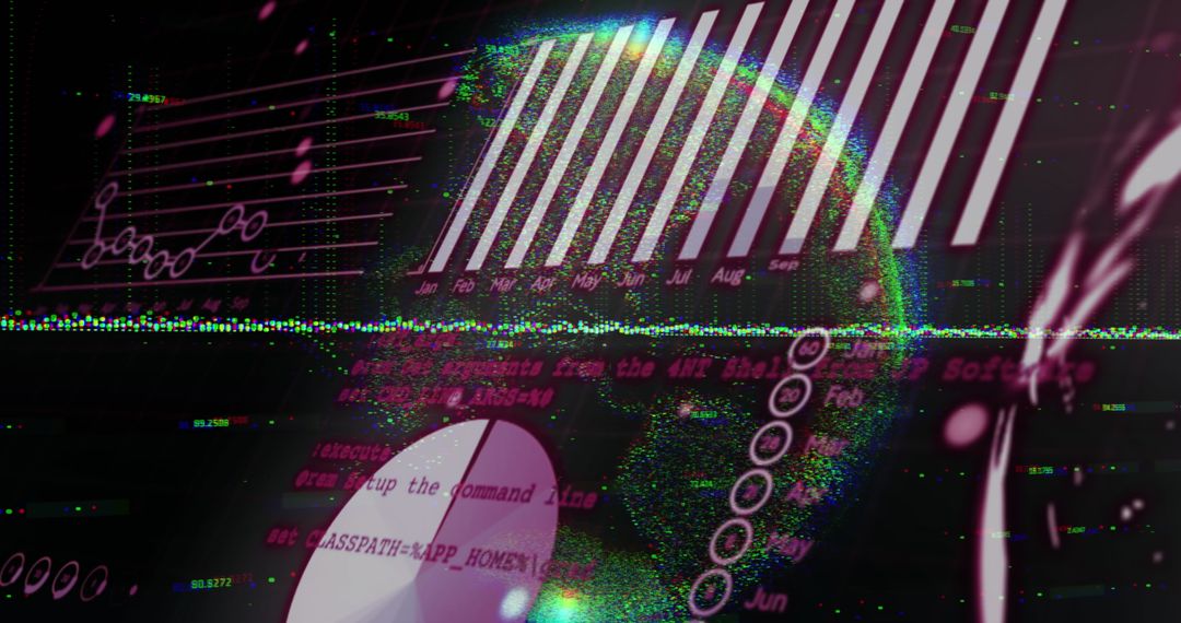Abstract Digital Global Finance and Economic Data Concept
