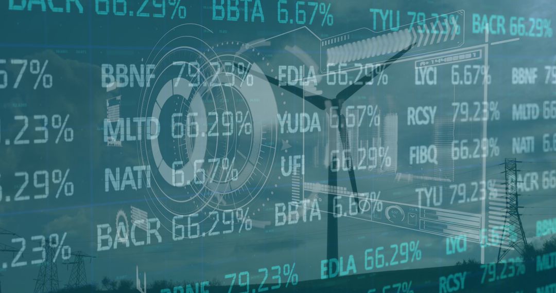 Futuristic Data Over Renewable Wind Energy Concept