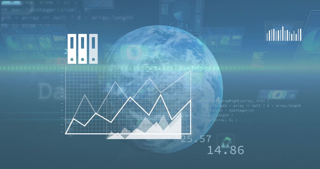 Futuristic Global Data Analytics and Visualization Concept