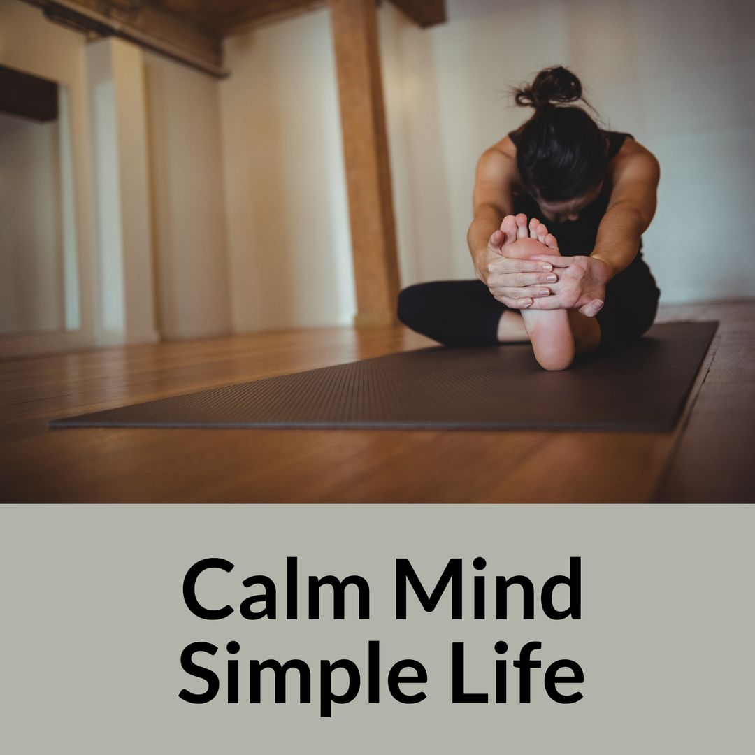 Calm Mind Simple Life Concept with Woman Doing Yoga - Download Free Stock Templates Pikwizard.com
