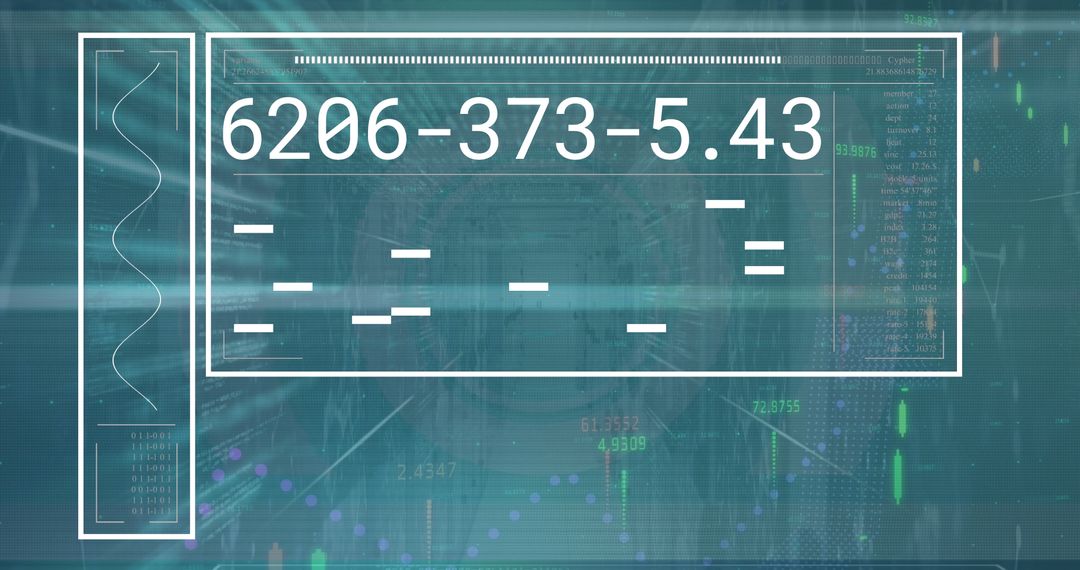 Abstract Digital Data Processing Concept with Tech Elements