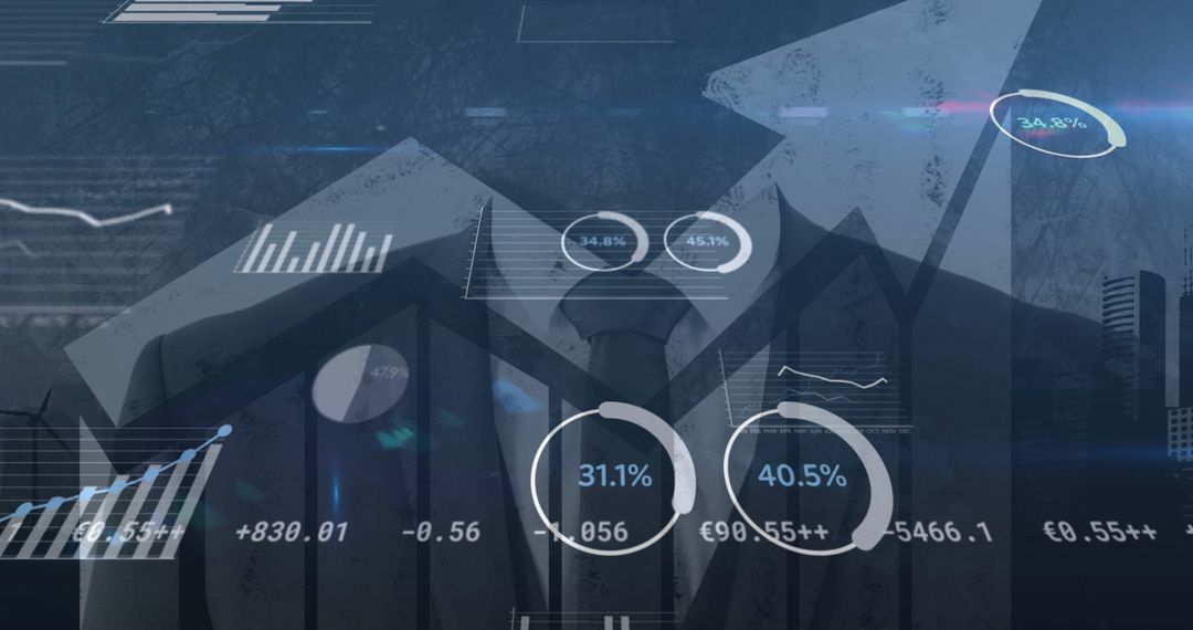 Businessman in Data-Driven World with Digital Analytics