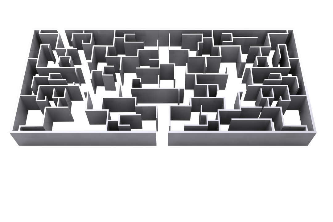 Complex White Maze Illustration on Transparent Background - Download Free Stock Images Pikwizard.com