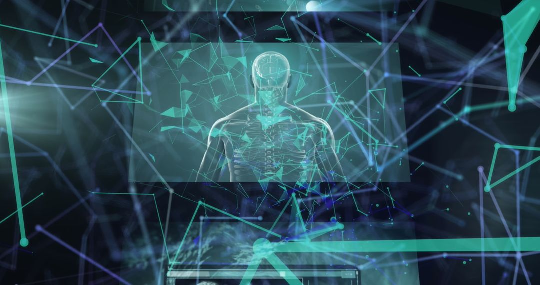 Holographic skeleton scan with virtual lab interface